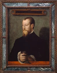 Portrait of Theodore Beza or Theodore de Beze (1519-1605) at age of 24, French theologian