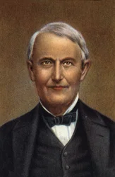 Portrait of Thomas Alva Edison, American scientist and inventor