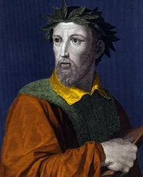 Portrait of Torquato Tasso, Italian poet, engraving 19th century