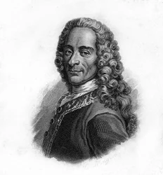 Portrait of Voltaire, engraving of the 19th century