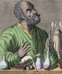 Portrait of the Arab chemist Geber (Jabir ibn Hayyan) (721-776)