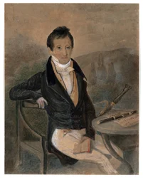 Portrait of the Flute Player Jean-Louis Tulou