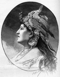 Portrait of the letter woman Judith Gauthier in 1888