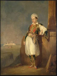 Portrait of the poet Lord George Noel Byron
