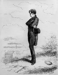 Rastignac Remains Alone, Takes a Few Steps Up the Cemetery