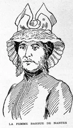 Representation of the bearded woman of Nantes