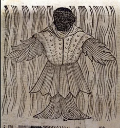 Representation of the sea monk, imaginary fish and marine monster. Engraving from 