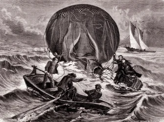 Rescue of the Habs ball, mounted by Mr. and Mrs. Durouf. Shipwrecked on the coast of England on September 1