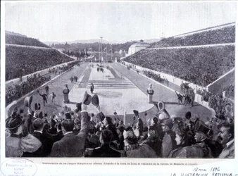 Restoration of the Olympic Games in Athens: Arrival of Lues, Marathon Winner