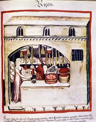 Rice seller - in Tacuinum Sanitatis