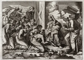 Royaumont Bible, New Testament: Adoration of the Wise Men