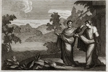 Royaumont Bible, New Testament: Do Not Judge Others. Parable of the Straw and the Beam. Illustration from 1811