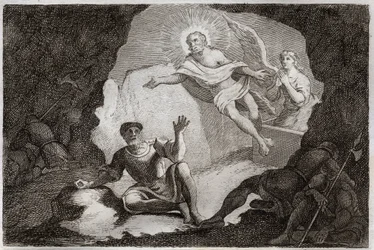 Royaumont Bible, New Testament: Resurrection (illustration from 1811)