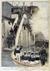 Russian parties in Toulon: reception of Admiral Avellan by Admiral de Boissoudy - in “Le Petit Journal”
