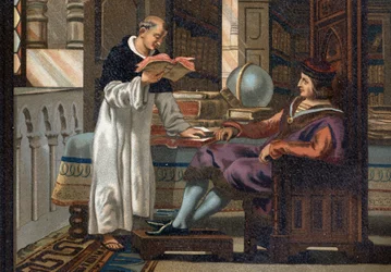 Saint Louis (1214-1270), King of France, and his councillor Saint Vincent de Beauvais (ca. 1190-1264), after 