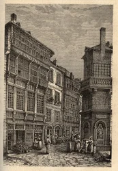Saint Malo house of Duguay Trouin - engraving in 
