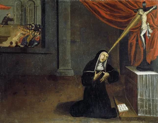 Saint Rita receiving stigmata