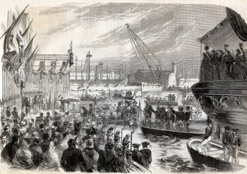Second Italian Independence War, Italian Campaign of 1859: Napoleon III in the Port of Genoa, May 12