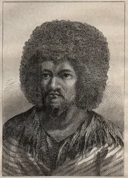 Second voyage by Captain James Cook: portrait of O-Too, King of Tahiti - illustration taken from “The Great Mariners of the 18th century”