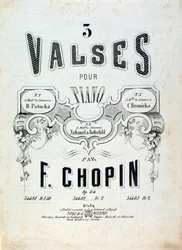 Sheet music for 3 waltzes for piano op. 64, by Frederic Chopin