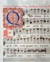 Sheet music page of a sacred work by Giovanni Giacomo Gastoldi
