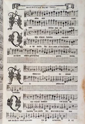 Sheet music page of the Magnificat by Giovanni Animuccia