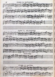 Sheet music page of treatise on ornamentation by Girolamo della Casa