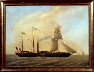 Ship with Blades on the River Tagus