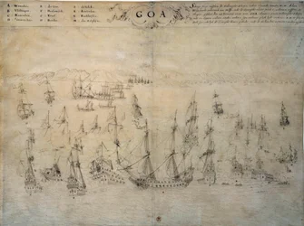 Siege of Goa, Portuguese colony, by the Dutch fleet between 1603 and 1639