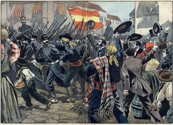 Spanish-American War or Cuban War of Independence (1868-1898) between Spain and North America