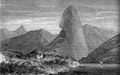 Sugarloaf Mountain, Near Rio de Janeiro, Brazil. Engraving in Le Journal de la Jeunesse