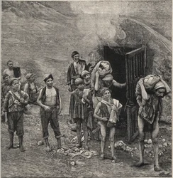 Sulfur Mining in Sicily, Drawing