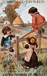 Swing game, chocolate advertising Payraud