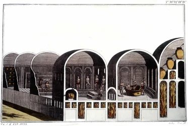 The Baths of Caracalla in Rome (Engraving from the Beginning of the 19th Century)