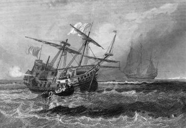 The Corbin lost on the reef in the Maldives Islands on 1 July 1602. In 
