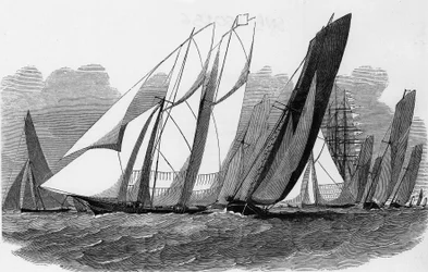 The Cowes Regattas: Yachts at the Hyde Pass - Bibl. des arts deco