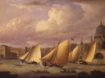 The Cumberland Fleet Racing Above London Bridge