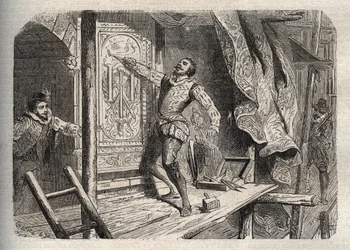 The Death of Jean Goujon, engraving in 