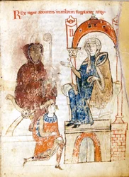 The Germanic Emperor Henri IV (1050 - 1106) in Penitent Dress Implores the Forgiveness of Pope Gregory VII (Hildebrand: 1015/20 - 1085) Who Was Taken Refuge in the Castle of Countess Mathilda of Tuscany (1046 - 1115) in Canossa. January 25 - 28
