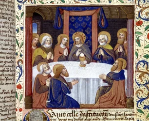 The Last Supper (Detail) - Illumination of the Middle Ages