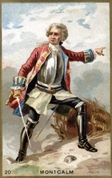 The Marquis of Montcalm of Saint-Véran, French General. Chromolithography of the 19th Century