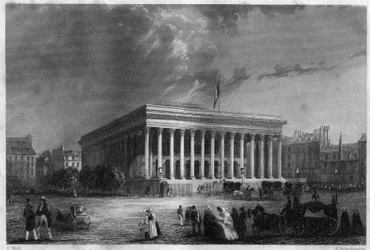 The Paris Stock Exchange in the middle of the 19th century