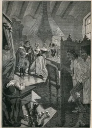 The art of glass: the glassmakers. Engraving from 1885 in 