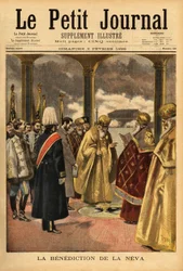 The blessing of the Neva, a Russian tradition that takes place in St. Petersburg every year during the epiphany
