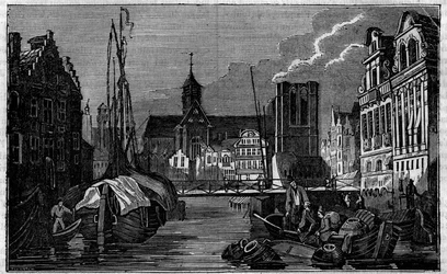 The city of Ghent in Belgium in the 19th century