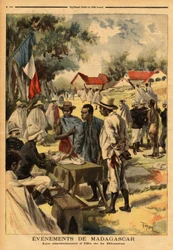 The coils on the island of Reunion; for the first time since its creation, the 1889 law, which equates the inhabitants of the colonies, from a military point of view, to the conscripts of the metropolis, was applied to strengthen the troops that would figh