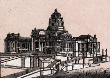 The Courthouse in Brussels, Belgium in “The World Illustrates 168 Views” Undated (late 19th century)