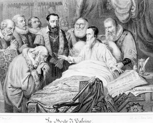 The death of Jean Calvin (1509 - 1564)