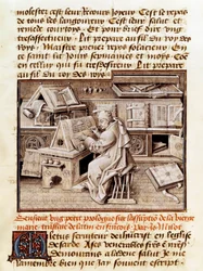 Jean Mielot Working in His Office