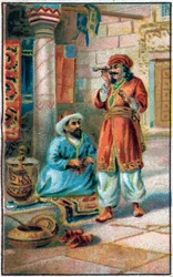 The enchanting tube. History of Prince Ahmed and the fairy Pari-Banou. Tale of 1001 nights.